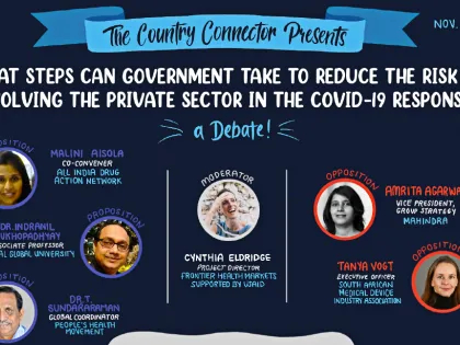 What steps can governments take to reduce the risk of involving the private sector in the COVID-19 response?