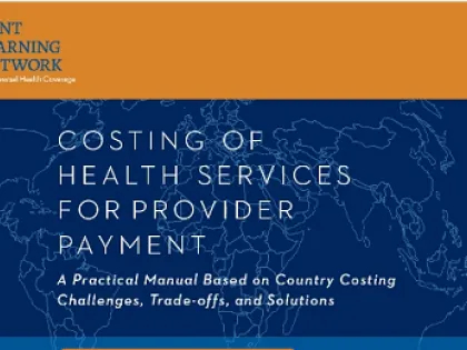 Costing of Health Services for Provider Payment Manual